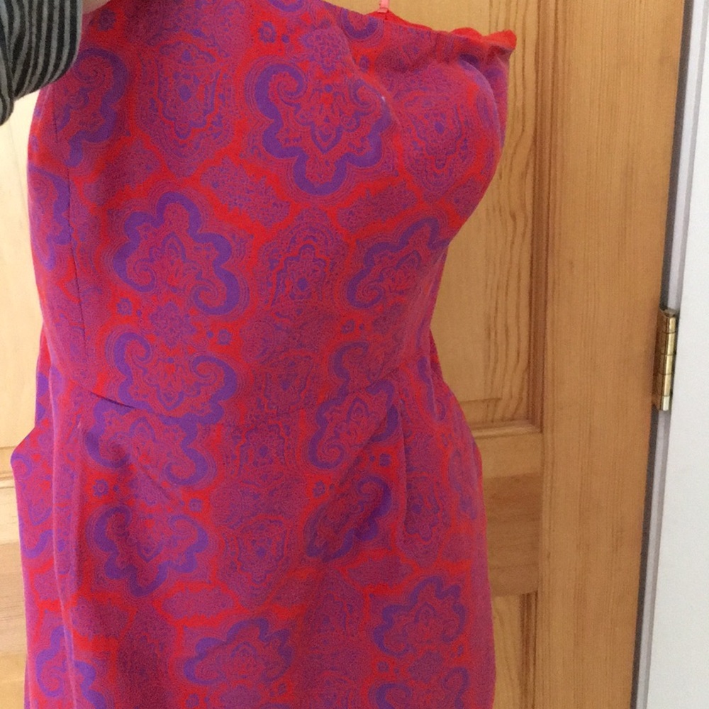 Jcrew Paisley Strapless Dress